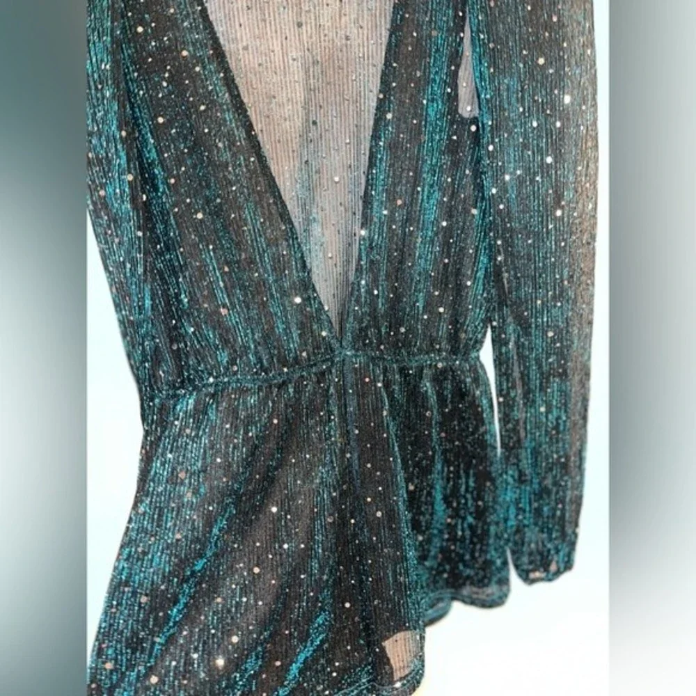 Beautiful NastyGal Metalic Romper - Picture 3 of 6